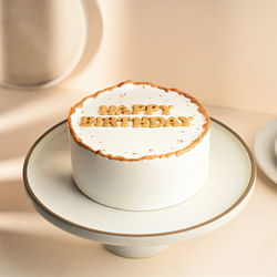 Classic Happy Birthday Vanilla Cake