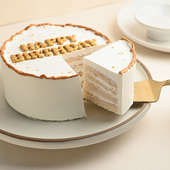Classic Happy Birthday Vanilla Cake