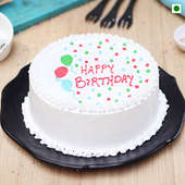 Creamy Eggless Happy Birthday Cake