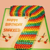 Creamy Rainbow Gems Cake, Number Cake for Birthday