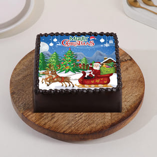 Creamy Xmas Photo Cake