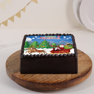 Creamy Xmas Photo Cake