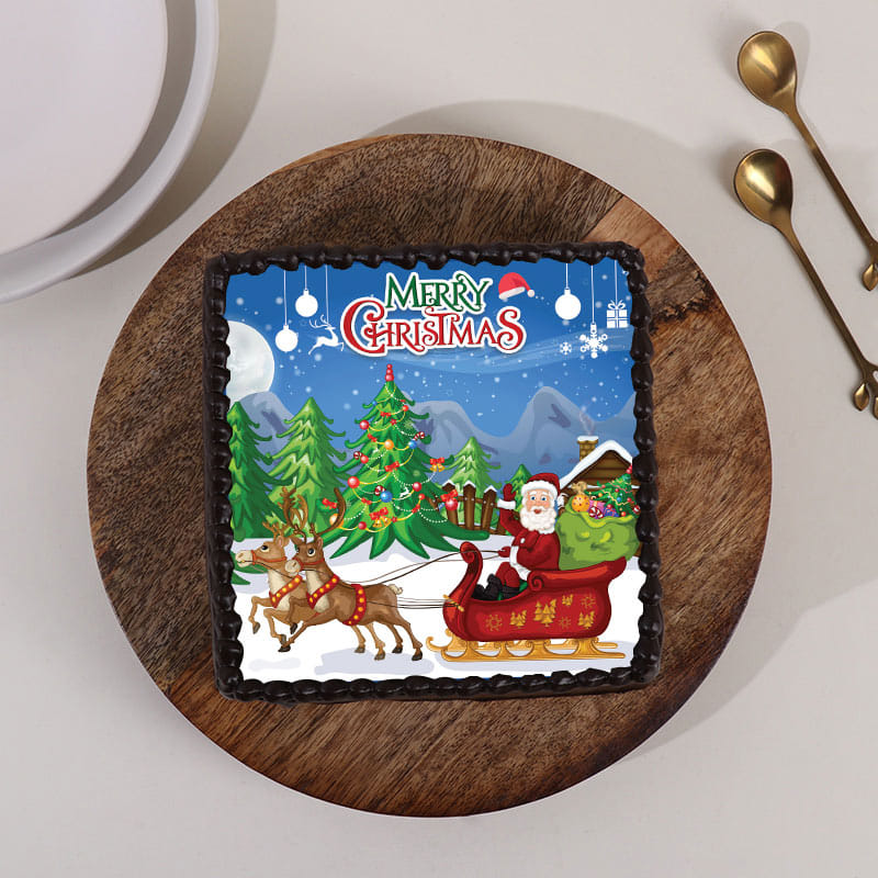 Creamy Xmas Photo Cake