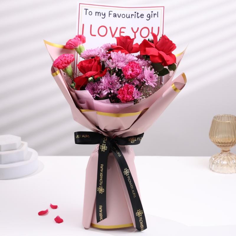 Crimson & Lavender Love Bouquet