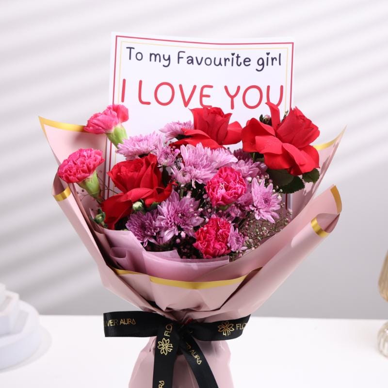 Crimson & Lavender Love Bouquet
