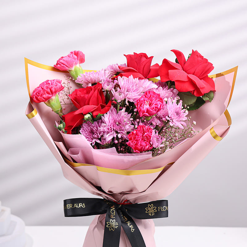 Crimson & Lavender Love Bouquet