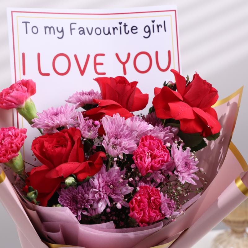 Crimson & Lavender Love Bouquet