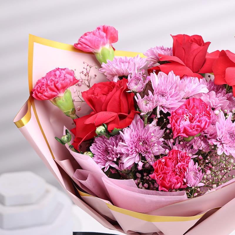Crimson & Lavender Love Bouquet