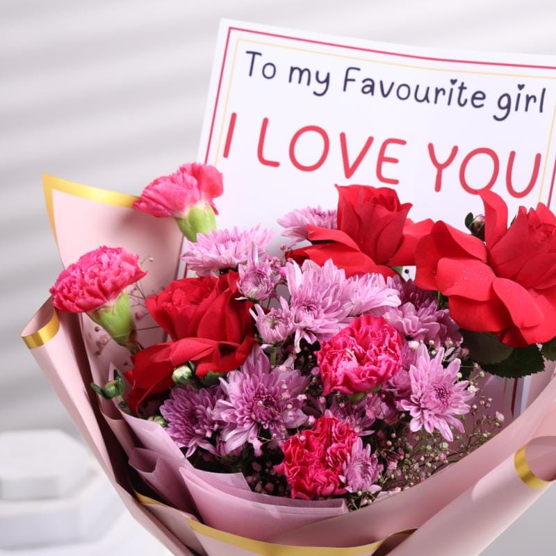 Crimson & Lavender Love Bouquet