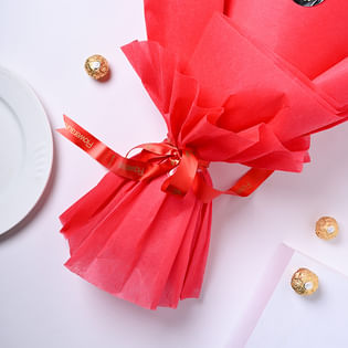 Crimson Bouquet of Ferrero Delights