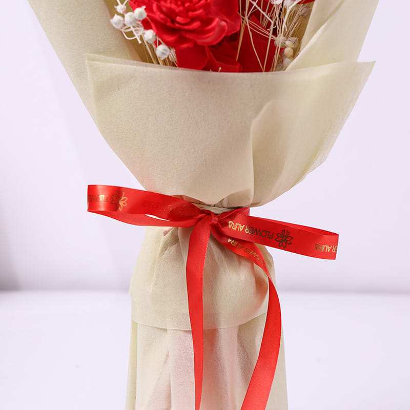 Crimson Crochet Bouquet
