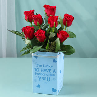 Crimson Rosy Note For Husband