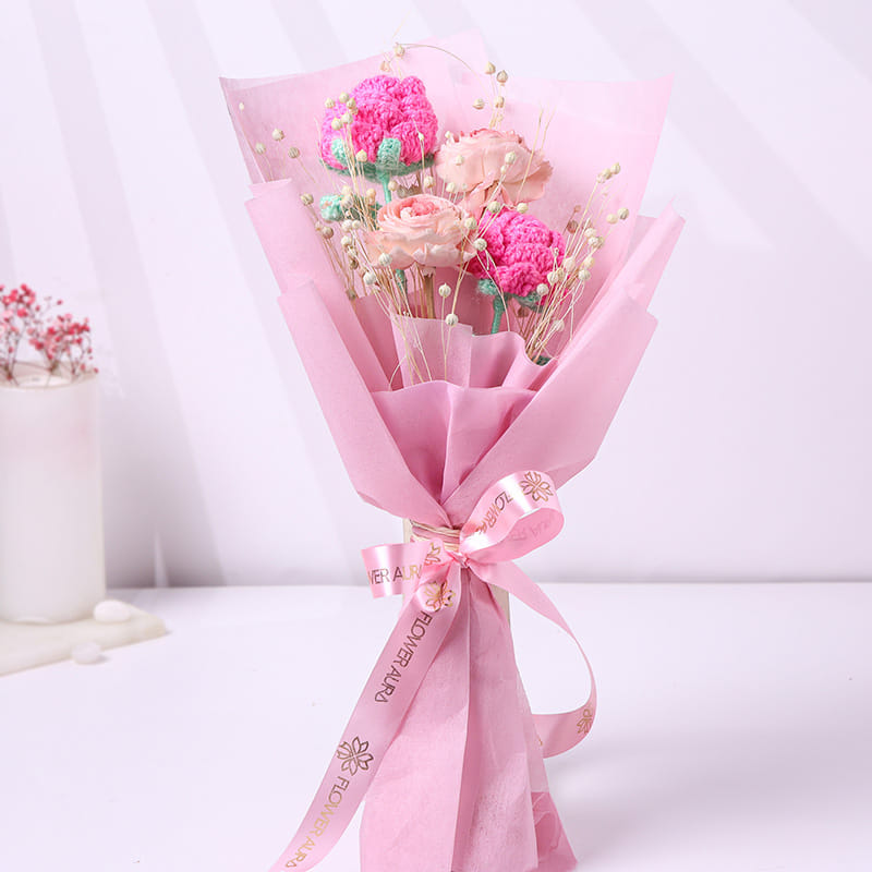 Crochet Blush Meadow Bouquet