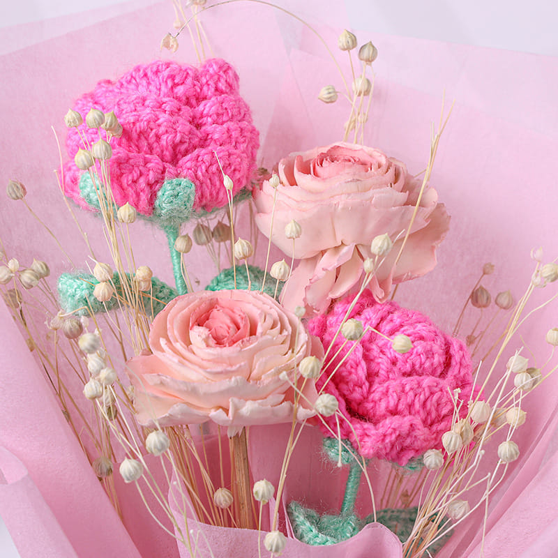 Crochet Blush Meadow Bouquet
