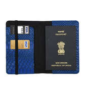 Passport croco Blue wallet
