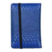 Passport croco Blue wallet-gift for boyfriend - front view