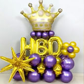 Crowned Birthday Bash Balloon Decor