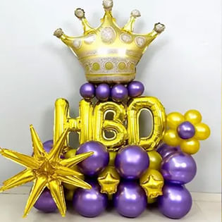 Crowned Birthday Bash Balloon Decor