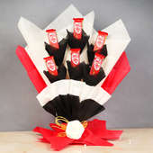 Crunch Licious Kitkat Bouquet - Bouquet of 6 Nestle Kitkats in Multi Colored Paper Packing