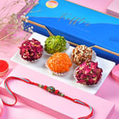 Crystal Bead Rakhi With Assorted Truffles