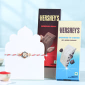 Crystal Flower Rakhi With Choco Bars