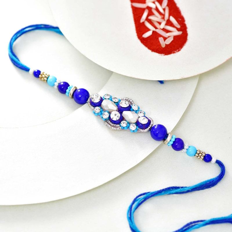 Crystal Stone Work Rakhi