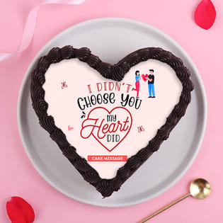 I Choose You Choco Heart Cake