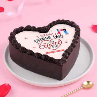 I Choose You Choco Heart Cake