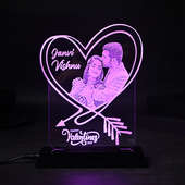 Buy Cupid Arrow Heart Personalised LED Lamp Online