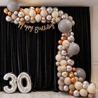 Cursive Birthday Balloon Arch Decor