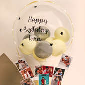 Custom Bday Pics Balloon Bouquet: Bunch of Yellow and black Balloons