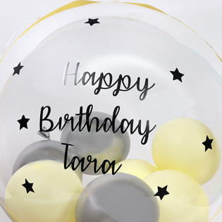 Zoom view of Custom Bday Pics Balloon Bouquet