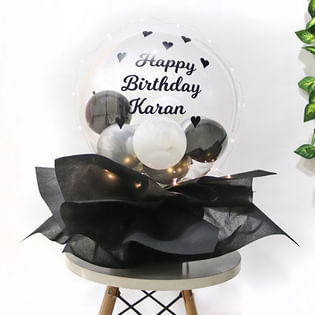 Custom Birthday Balloon Wish: Latex and Chrome Balloons
