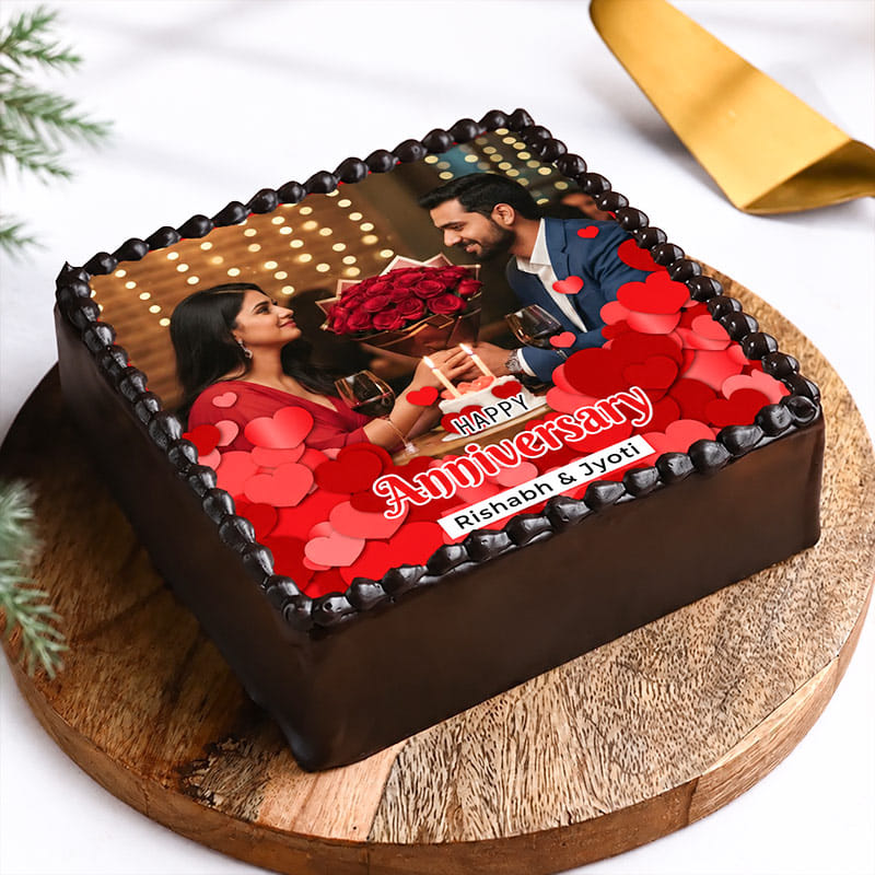 Personalised Photo Anniversary Cake