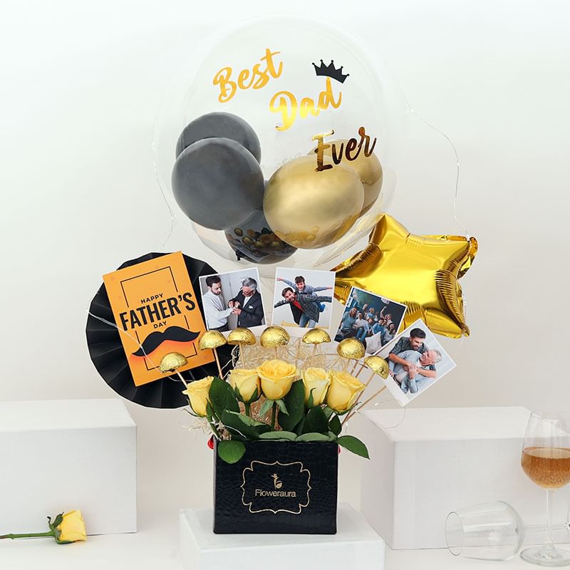 Custom Father Day Balloon Bouquet: Personalised Balloon Bouquet