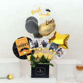 Custom Father Day Balloon Bouquet: Personalised Balloon Bouquet