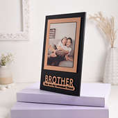 Send Custom Frame N Rakhi With Almonds for Brother Online - Rakhi Personalised Gifts