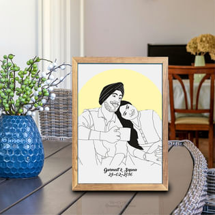 Custom Line Art Frame