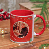 Top View of Custom Merry Christmas Mug