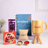 Send Custom Mug Frame With Journal N Rakhi in India - Personalised Rakhi Online