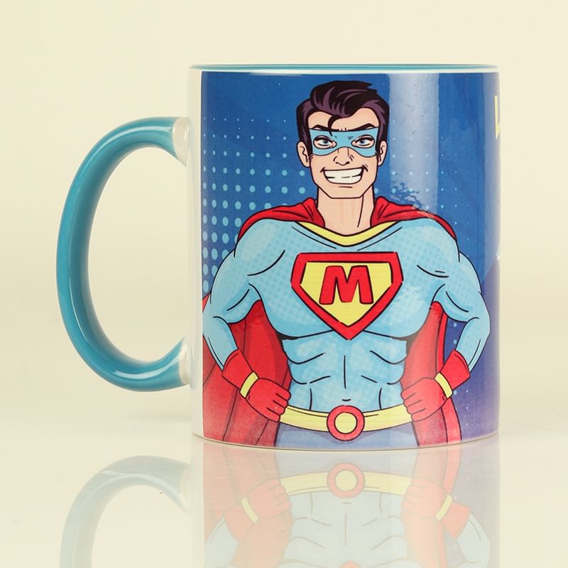 front view of Superhero mug 