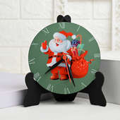 Round Customised Santa Clock For Christmas