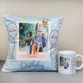 Personalised Mug and Cushion Combo for Birthday