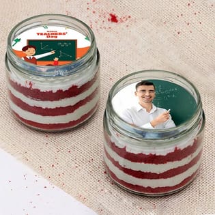 Custom Teachers Day Jar Cakes