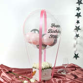 Custom White Rose Balloon Bouquet: Arrangement of 9 Balloons