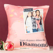 Custom Women Cushion - Personalised Inches Printed Cushion