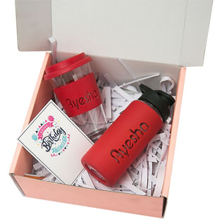 Peronalised Bottle N Mug Hamper for Birthday