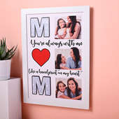 Side View of Customised Mothers Day Photo Frame
