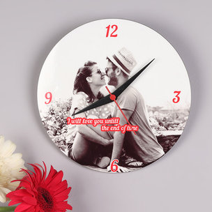 Customised Wall Clock Online gift for boyfriend