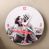 Wall Clock with Photo Frame